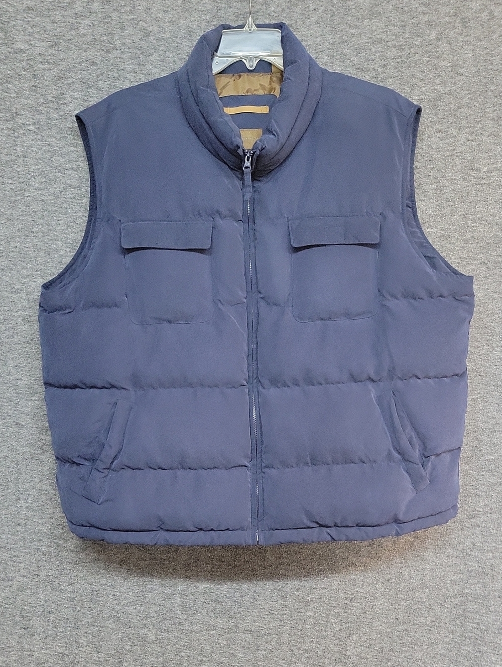 St. Johns Bay Mens Puffer Vest 2XL Blue Full Zip Outdoor